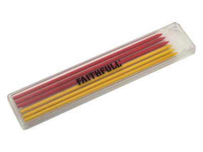 Faithfull Red/Yellow Ebpl62205 Mixed Pencil Marking Refill Pack 6 Piece - Image 8