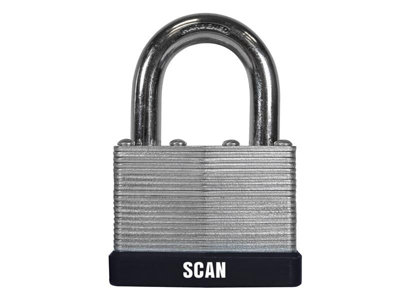 Scan Laminated Steel Padlock 50mm from B&Q