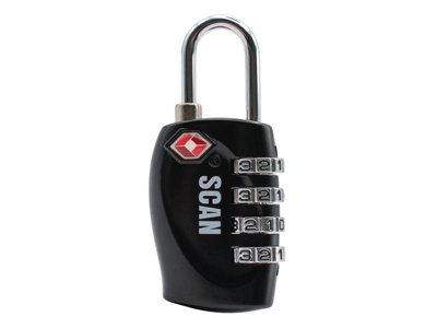 Scan Wa714-3 Zinc Combination Padlock Tsa Approved Scapltsa31 from B&Q