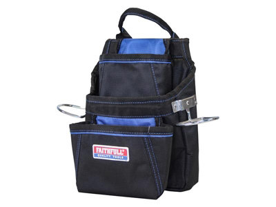 Faithfull Durable Fasteners Pouch With Hammer Loops And Pockets