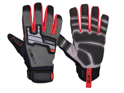 Scan Pt-102 Mechanic GlovesL (Size 9) Scaglopmgl from B&Q