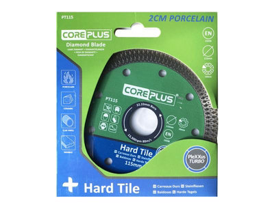 Coreplus Porcelain Thin Diamond Blade 115mm Tile Paving Grinder Cutting Disc from B&Q