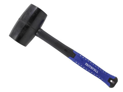 Faithfull Black Fibreglass Rubber Mallet Hammer 32Oz Fairmbf32 from B&Q