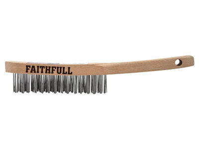 B&Q -  Heavy-Duty Scratch Brush Three Row Fai6803F