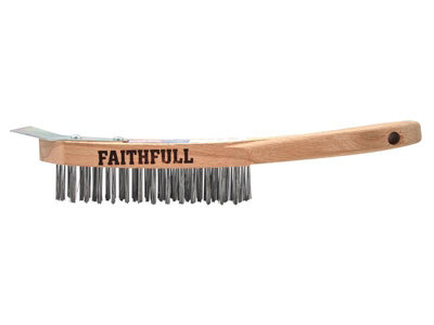 B&Q -  Heavy-Duty Scratch Brush With Scraper4 Row Fai6804Srf