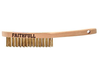 Faithfull Brass Scratch BrushThree Row Fai680B3F from B&Q