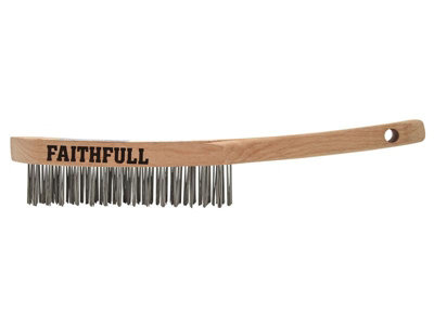B&Q -  Heavy-Duty Stainless Steel Scratch Brush3 Row Fai680S3F