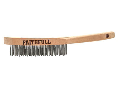 B&Q -  Heavy-Duty Stainless Steel Scratch Brush4 Row Fai680S4F