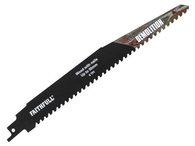 Faithfull Faisbs1140Hm Demolition Carbide Sabre Saw Blade 228mm X 6 Tpi Faisbs1140Hm from B&Q