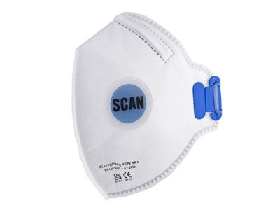 Scan Ffp2 10 Fold Flat Disposable Mask Valved Fp2 Protection Pack10 Scappep2Ffvb from B&Q