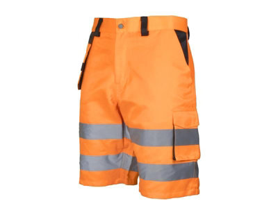 B&Q -  Scahvhsxlo Hi-Vis Holster Shorts OrangeW37-38In Scahvhsxlo
