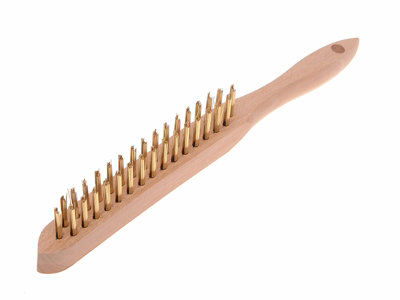 Faithfull 680/b2 Brass Wire Scratch Brush2 Row Fai680B2 from B&Q