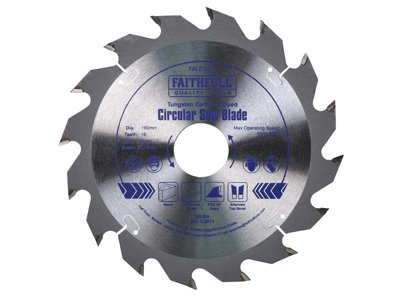 Faithfull Faiz16016 Tct Circular Saw Blade 160 X 30mm X 16T Pos Faiz16016 from B&Q