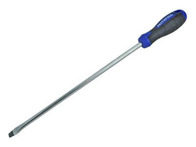 Faithfull Soft Grip Screwdriver Flared Slotted Tip 10.0 X 300Mm Faisdf300 Black