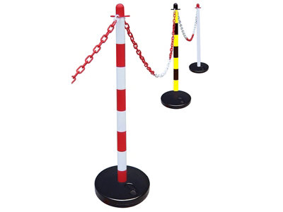 Faithfull Faichpostrw Plastic Post For Chain - Red / White - Image 8