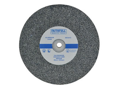 Faithfull 200mm Medium Alox Grinding Wheel For Bench Grinders from B&Q