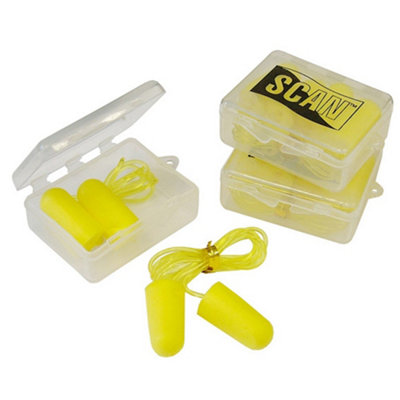 Scan Foam Earplugs & Cord (6 Pairs) SCAPPEEARPLC - Image 9