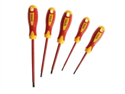 Faithfull Vde Soft Grip Screwdriver Set, 5 Piece Faisdvdeset5