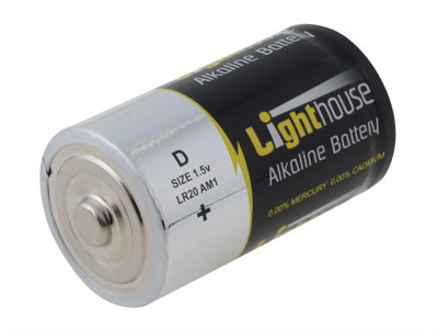 Lighthouse Lr20 D Lr20 Alkaline Batteries 14800 Mah (Pack 2) L/hbatd from B&Q