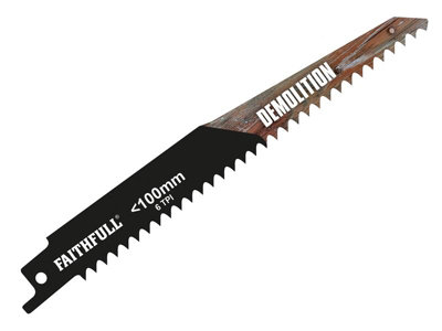 Faithfull 14027146 S1111Df Bi-Metal Sabre Saw Blade Demolition 228mm 6 Tpi (Pack Of 5) Faisbs1111Df from B&Q