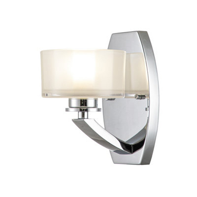 Luminosa Lighting Elstead Hinkley Meridian Wall Lamp Polished ChromeIp44 from B&Q