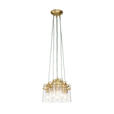 Luminosa Lighting Elstead Kichler Brinley Cluster Pendant Ceiling Light Brushed Brass