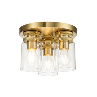 Luminosa Lighting Elstead Kichler Brinley Shade Cluster Ceiling Light Brushed Brass