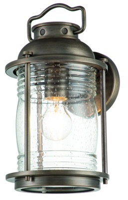 Luminosa Lighting Elstead Kichler Ashland Bay Outdoor Wall Lantern Burnished BronzeIp44 from B&Q