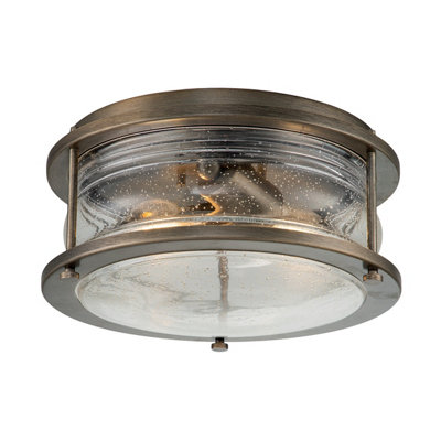 Luminosa Lighting Elstead Kichler Ashland Bay Outdoor Decorative Flush Burnished BronzeIp44 from B&Q
