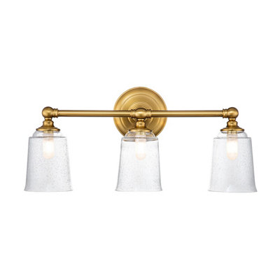 Luminosa Lighting Elstead Feiss Hugeunot Lake Wall Lamp Burnished BrassIp44 from B&Q