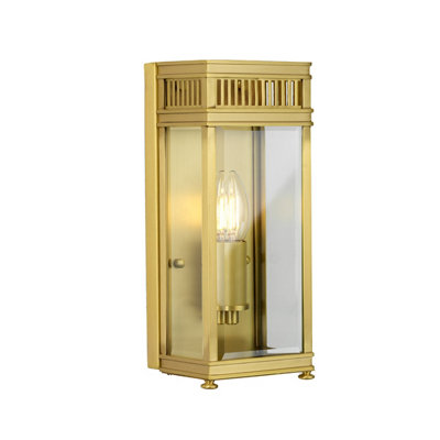 Luminosa Lighting Elstead Holborn Outdoor Wall Lantern Brushed BrassIp44 from B&Q