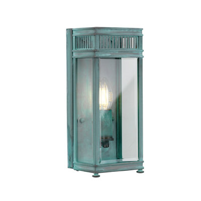 Luminosa Lighting Elstead Holborn Outdoor Wall Lantern VerdigrisIp44 from B&Q