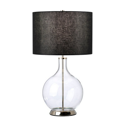 Luminosa Lighting Elstead Orb Table Lamp With Round Shade Polished Nickel