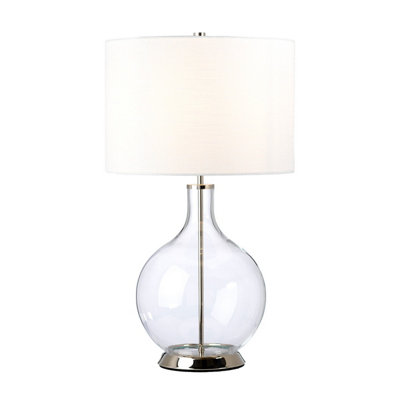 Luminosa Lighting Elstead Orb Table Lamp With Round Shade Polished Nickel