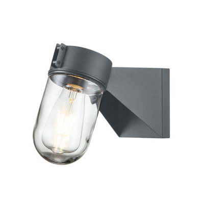 Luminosa Lighting Elstead Portofino Outdoor Wall LampGrey Ip44 from B&Q