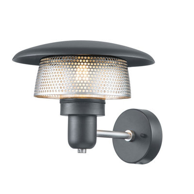 Luminosa Lighting Elstead Saturne Outdoor Wall LanternGrey Ip44 from B&Q