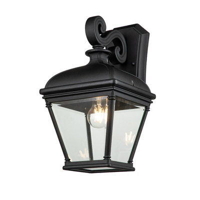 Luminosa Lighting Elstead Bayview Outdoor Wall Lantern BlackIp44 from B&Q