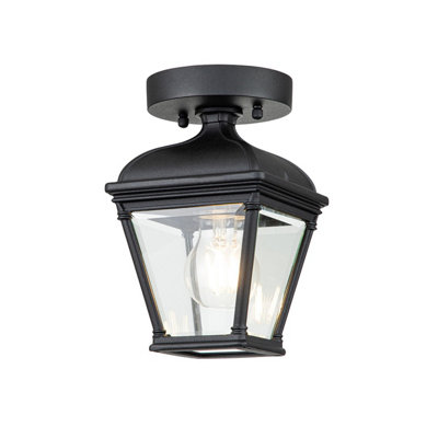 Luminosa Lighting Elstead Bayview Outdoor Surface Mounted Downlight BlackIp44 from B&Q