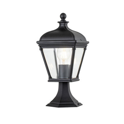 Luminosa Lighting Elstead Bayview Outdoor Pedestal Light BlackIp44
