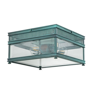 Luminosa Lighting Elstead Holborn 2 Light Outdoor Decorative FlushVerdigris Ip44 from B&Q
