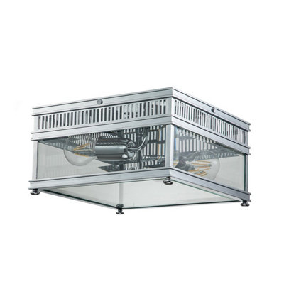 Luminosa Lighting Elstead Holborn 2 Light Outdoor Decorative FlushPolished Chrome Ip44 from B&Q