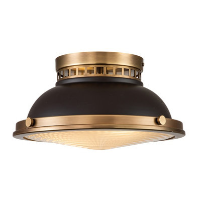 Luminosa Lighting Luminosa Amelia 2 Light Bowl Semi Flush Ceiling LightBuckeye BronzeRestoration Bronze from B&Q