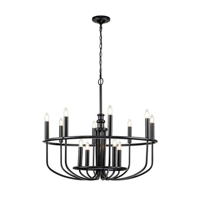Luminosa Lighting Luminosa Capitol Hill 12 Light BattenBlack from B&Q