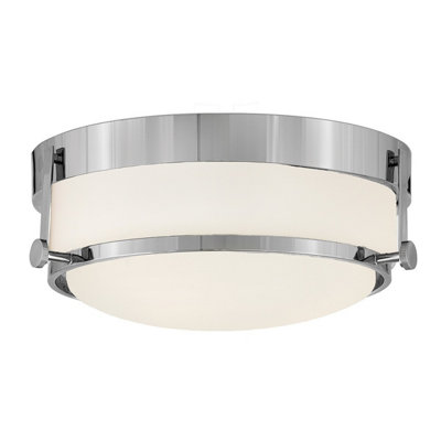 Luminosa Lighting Elstead Harper 3 Light Flush Ceiling LightPolished Chrome from B&Q