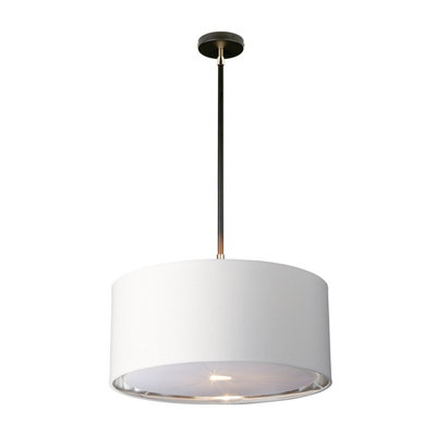 Luminosa Lighting Luminosa Balance Cylindrical Pendant Ceiling LightBlackPolished Nickel from B&Q