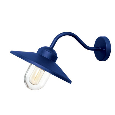 Luminosa Lighting Elstead Klampenborg 1 Light Outdoor Wall Lantern Navy Blue Ip44 from B&Q