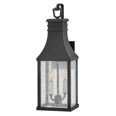 Luminosa Lighting Elstead Beacon Hill 2 Light Medium Outdoor Wall Lantern Museum Black Ip44