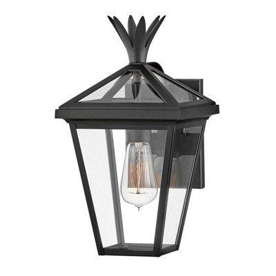 Luminosa Lighting Elstead Palma 1 Light Small Outdoor Wall Lantern Black Ip44 from B&Q