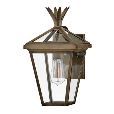 Luminosa Lighting Elstead Palma 1 Light Small Outdoor Wall Lantern Burnished Bronze Ip44 from B&Q