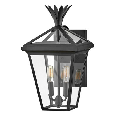 Luminosa Lighting Elstead Palma 2 Light Medium Outdoor Wall Lantern Black Ip44 from B&Q